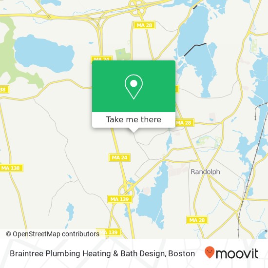 Braintree Plumbing Heating & Bath Design map