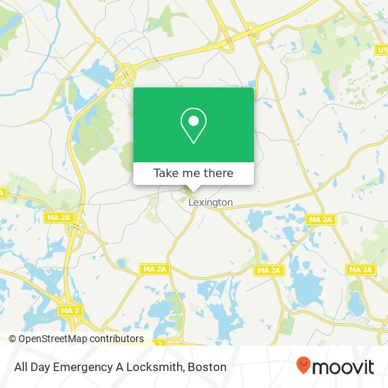 Mapa de All Day Emergency A Locksmith