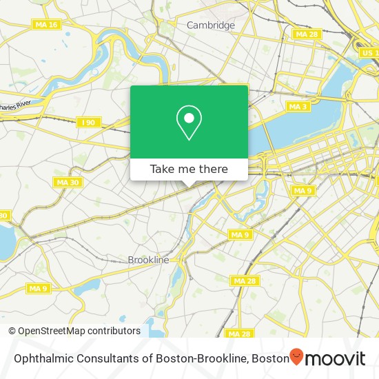 Mapa de Ophthalmic Consultants of Boston-Brookline