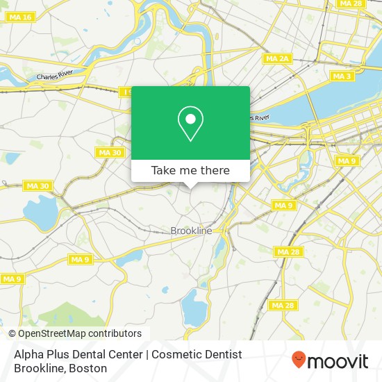 Mapa de Alpha Plus Dental Center | Cosmetic Dentist Brookline