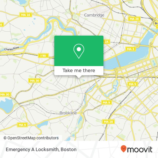 Emergency A Locksmith map