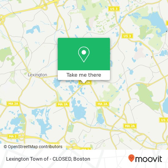 Mapa de Lexington Town of - CLOSED