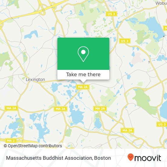 Mapa de Massachusetts Buddhist Association