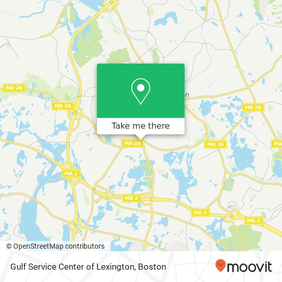 Gulf Service Center of Lexington map