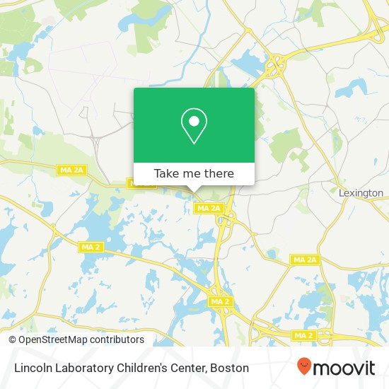 Mapa de Lincoln Laboratory Children's Center