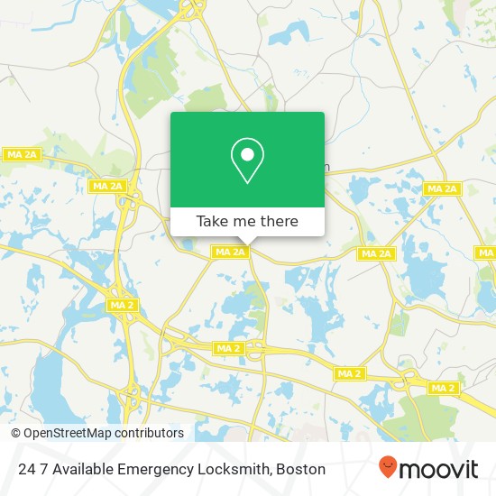 24 7 Available Emergency Locksmith map