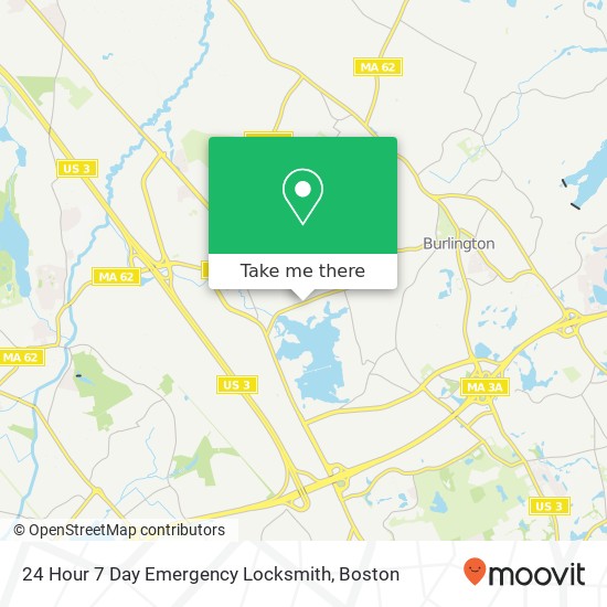 24 Hour 7 Day Emergency Locksmith map