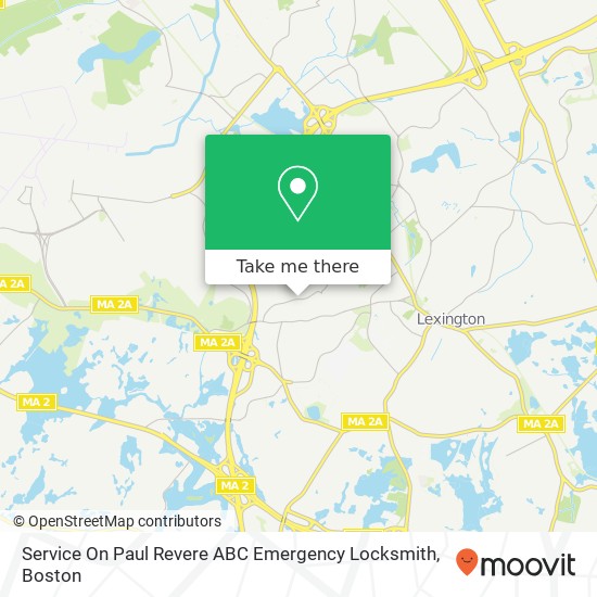 Service On Paul Revere ABC Emergency Locksmith map