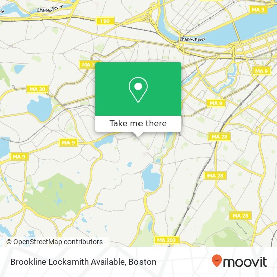 Mapa de Brookline Locksmith Available