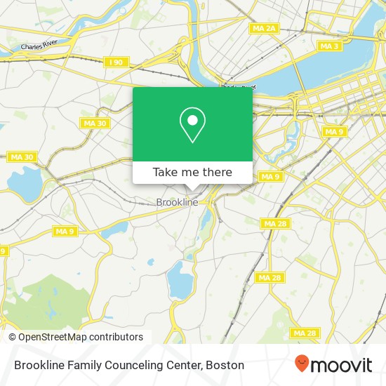 Brookline Family Counceling Center map