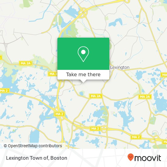 Mapa de Lexington Town of