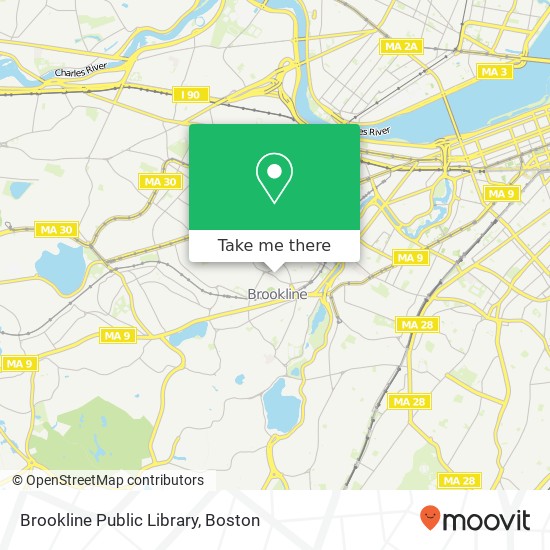 Brookline Public Library map