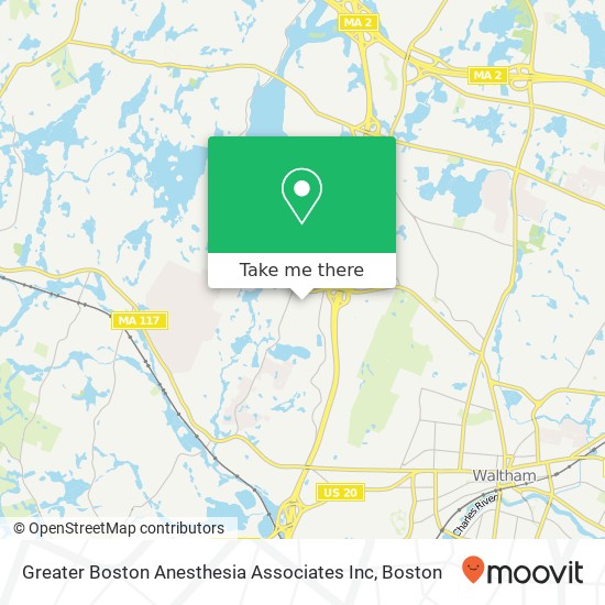 Mapa de Greater Boston Anesthesia Associates Inc