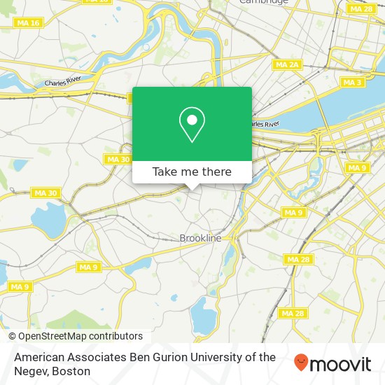 American Associates Ben Gurion University of the Negev map