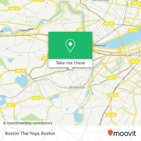 Mapa de Boston Thai Yoga