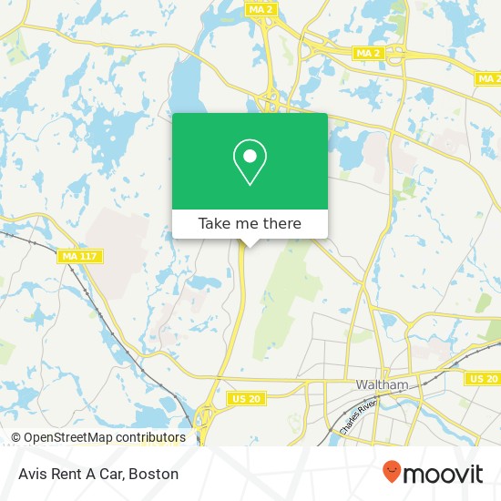 Avis Rent A Car map