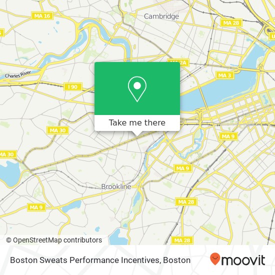 Mapa de Boston Sweats Performance Incentives