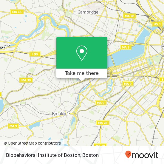 Mapa de Biobehavioral Institute of Boston