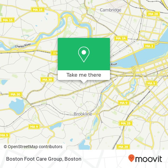 Mapa de Boston Foot Care Group