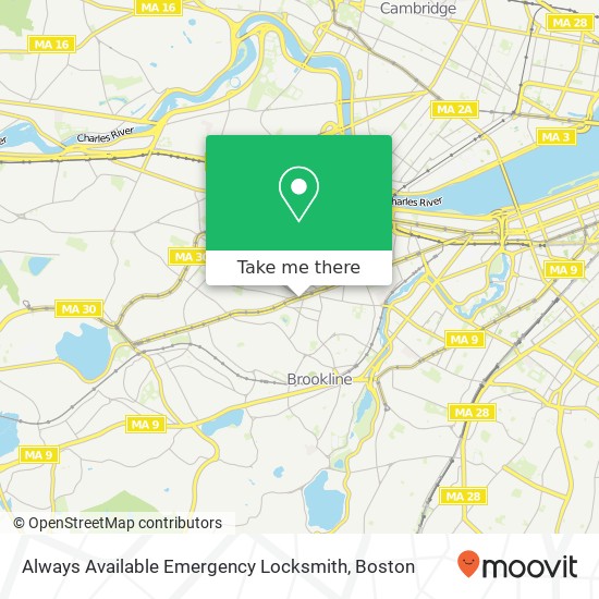 Always Available Emergency Locksmith map