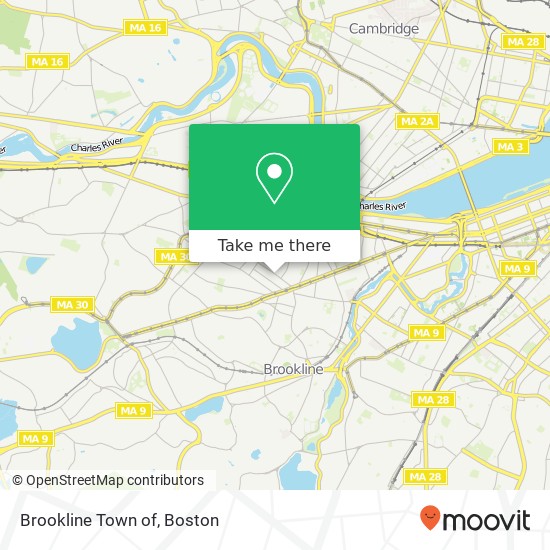 Brookline Town of map
