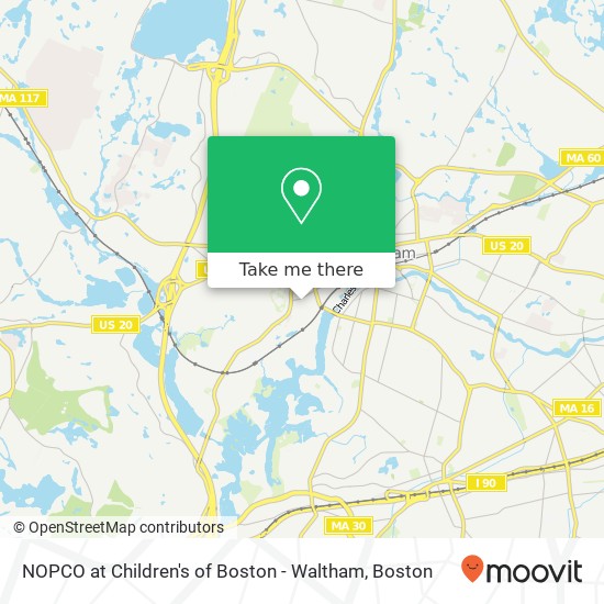 Mapa de NOPCO at Children's of Boston - Waltham