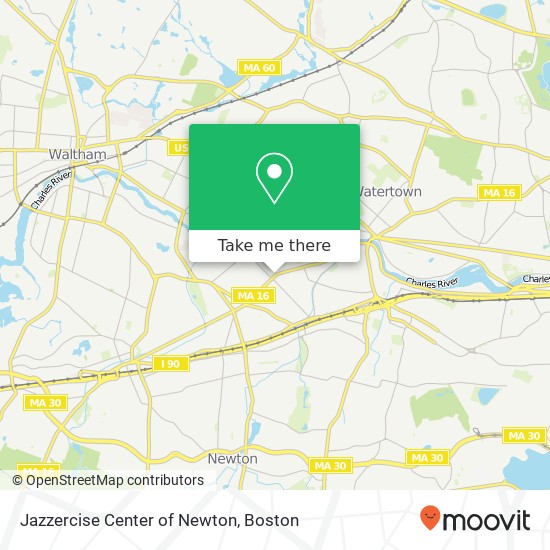 Mapa de Jazzercise Center of Newton