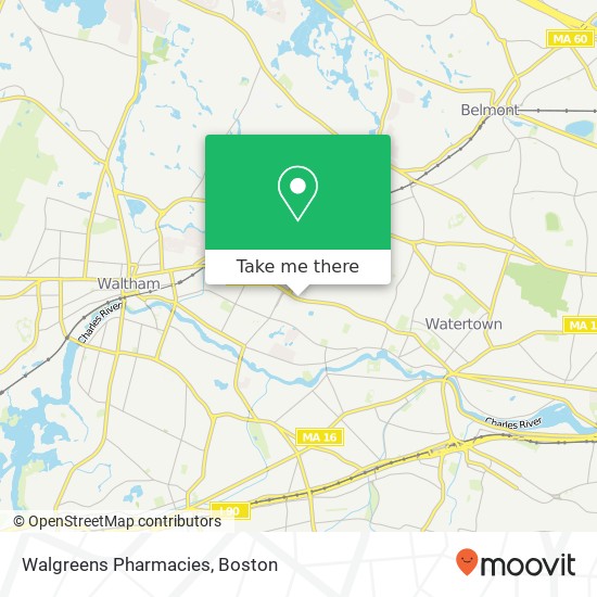 Mapa de Walgreens Pharmacies