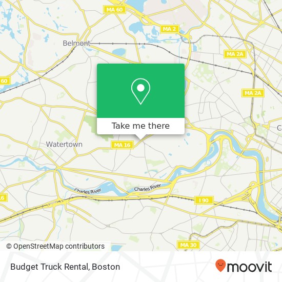 Budget Truck Rental map