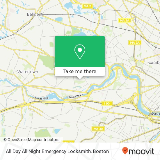 All Day All Night Emergency Locksmith map