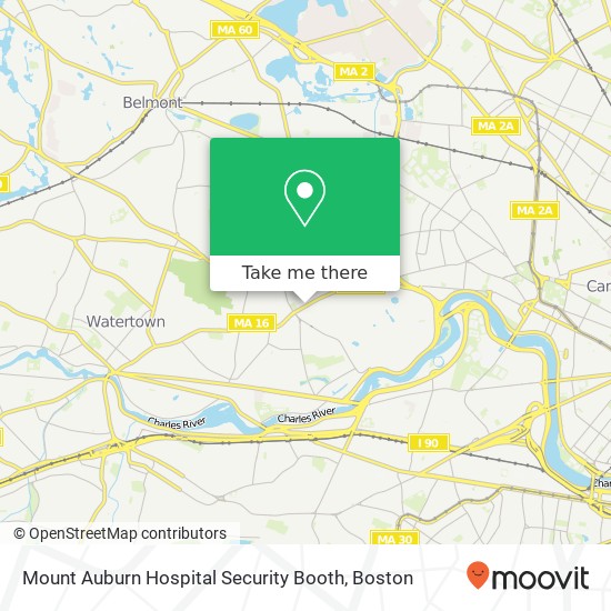 Mount Auburn Hospital Security Booth map