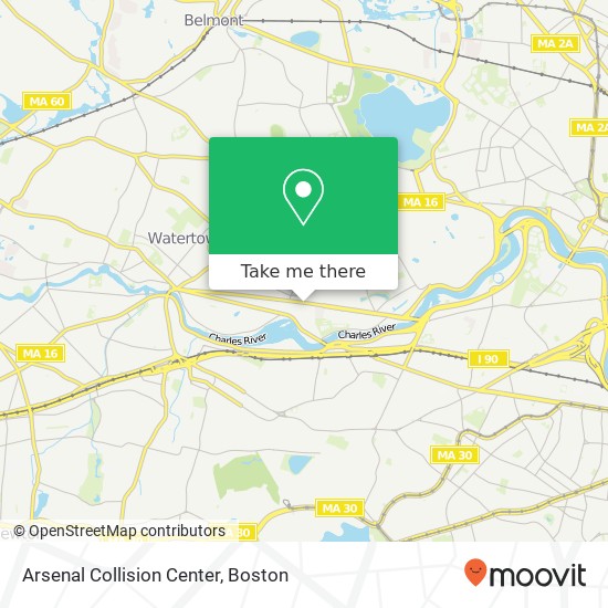 Mapa de Arsenal Collision Center