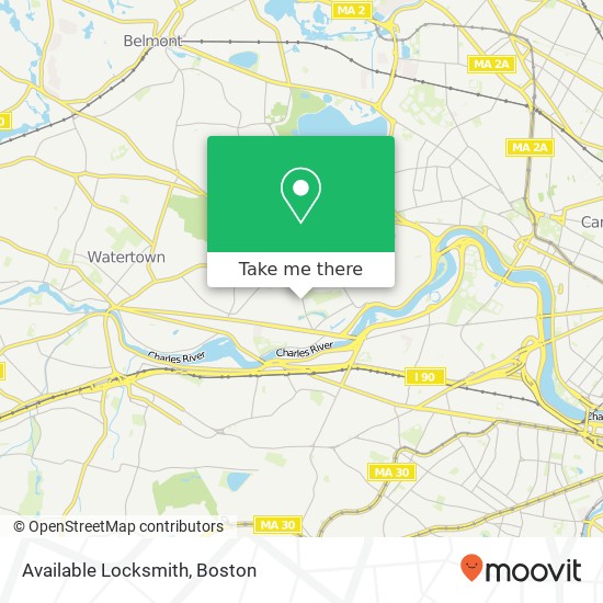 Mapa de Available Locksmith