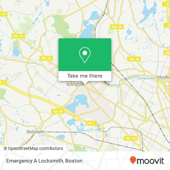 Emergency A Locksmith map