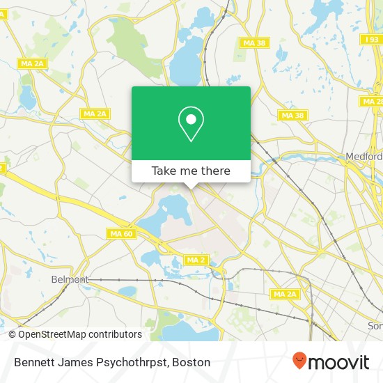 Bennett James Psychothrpst map