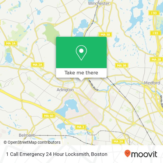 1 Call Emergency 24 Hour Locksmith map