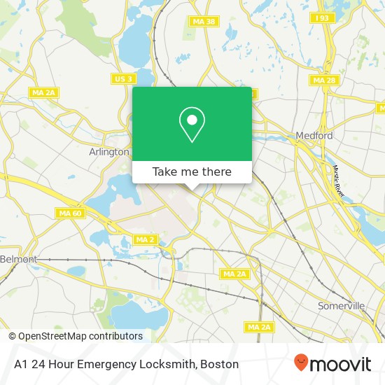 A1 24 Hour Emergency Locksmith map