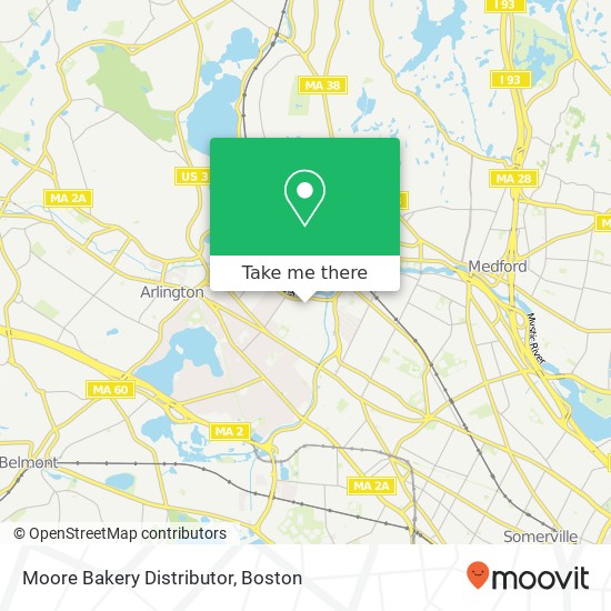 Moore Bakery Distributor map