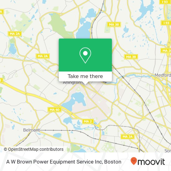 A W Brown Power Equipment Service Inc map