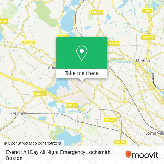 Everett All Day All Night Emergency Locksmith map