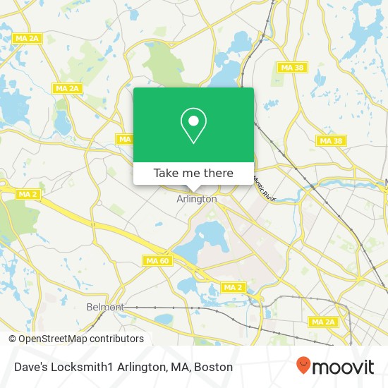 Dave's Locksmith1 Arlington, MA map