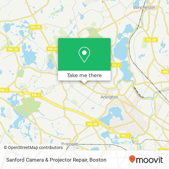 Sanford Camera & Projector Repair map
