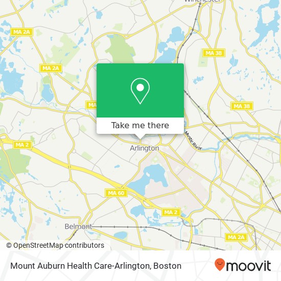 Mount Auburn Health Care-Arlington map