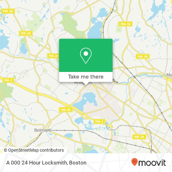 A 000 24 Hour Locksmith map