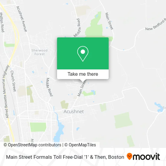 Main Street Formals Toll Free-Dial '1' & Then map