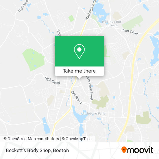 Beckett's Body Shop map