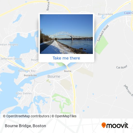 Bourne Bridge map