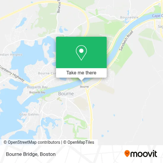 Bourne Bridge map