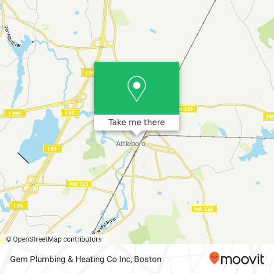 Mapa de Gem Plumbing & Heating Co Inc