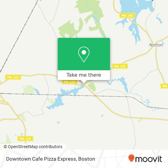 Mapa de Downtown Cafe Pizza Express